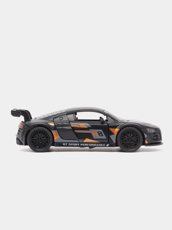 Audi R8 SPORTS BLACK 1:36 Scale With BROWN PRINT