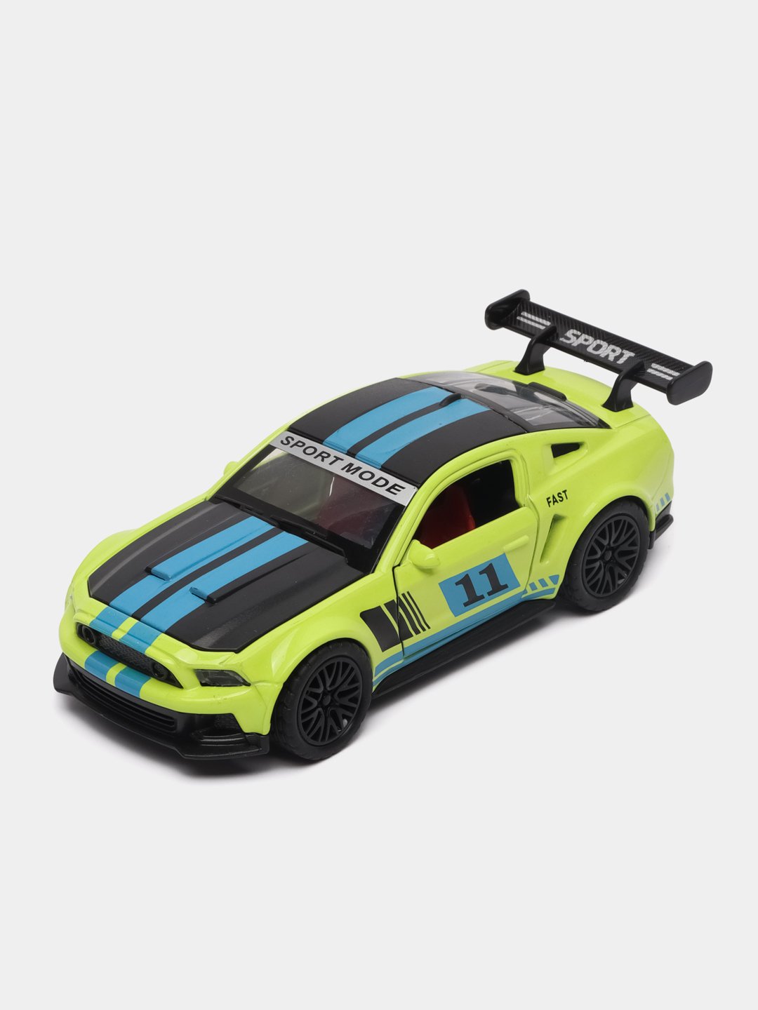 Mustang GT GREEN 1:36 Scale With Blue Print