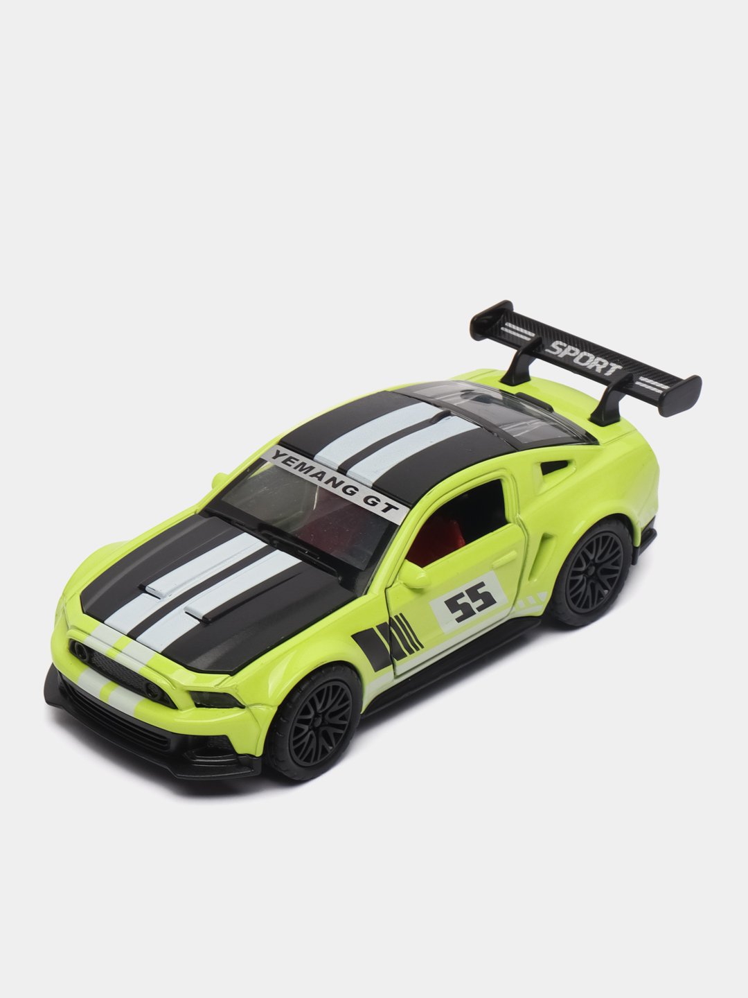 Mustang GT GREEN 1:36 Scale With White Print