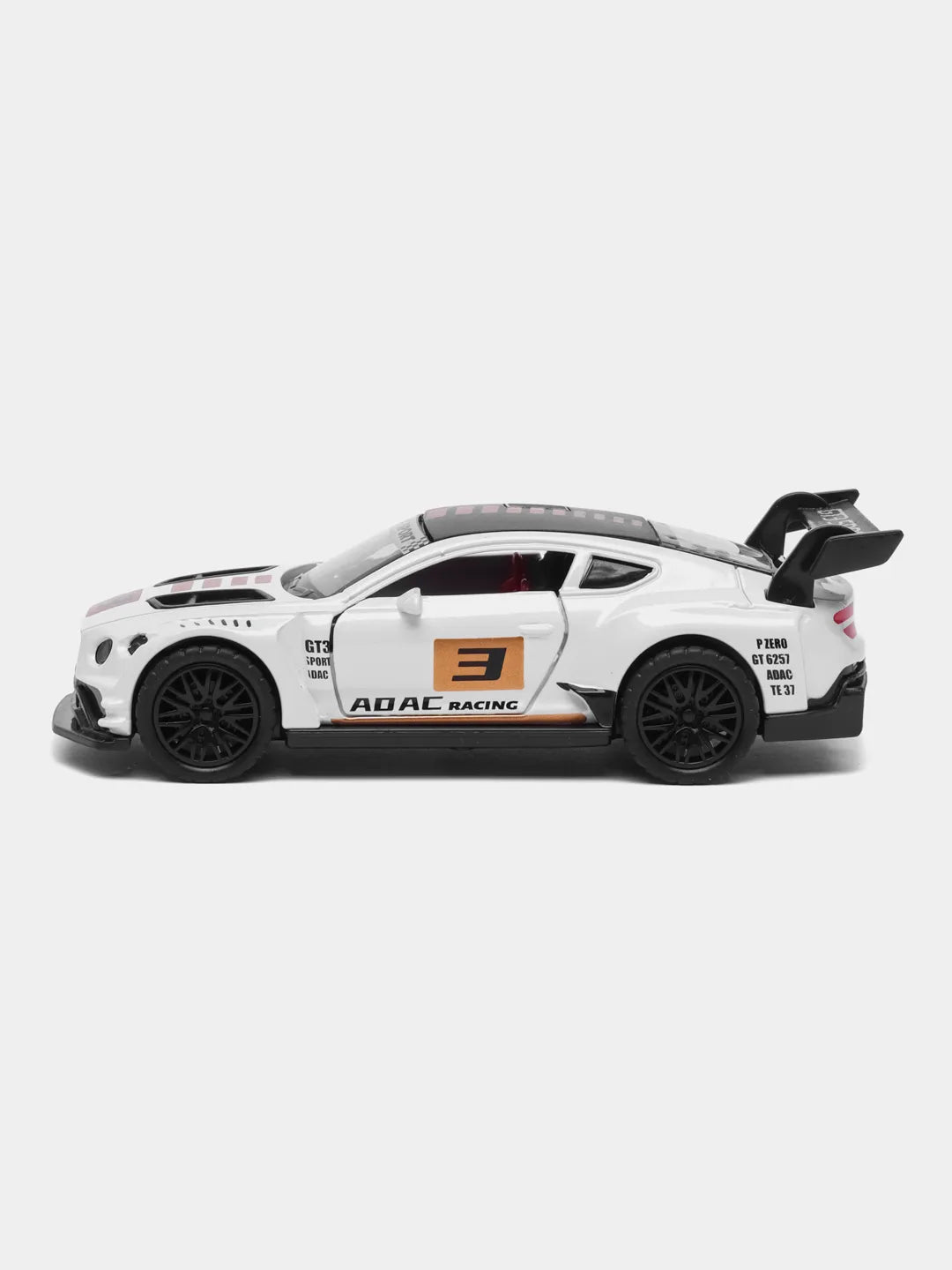 Bentley CONTINENTAL GT3 White With Print 1:36 Scale