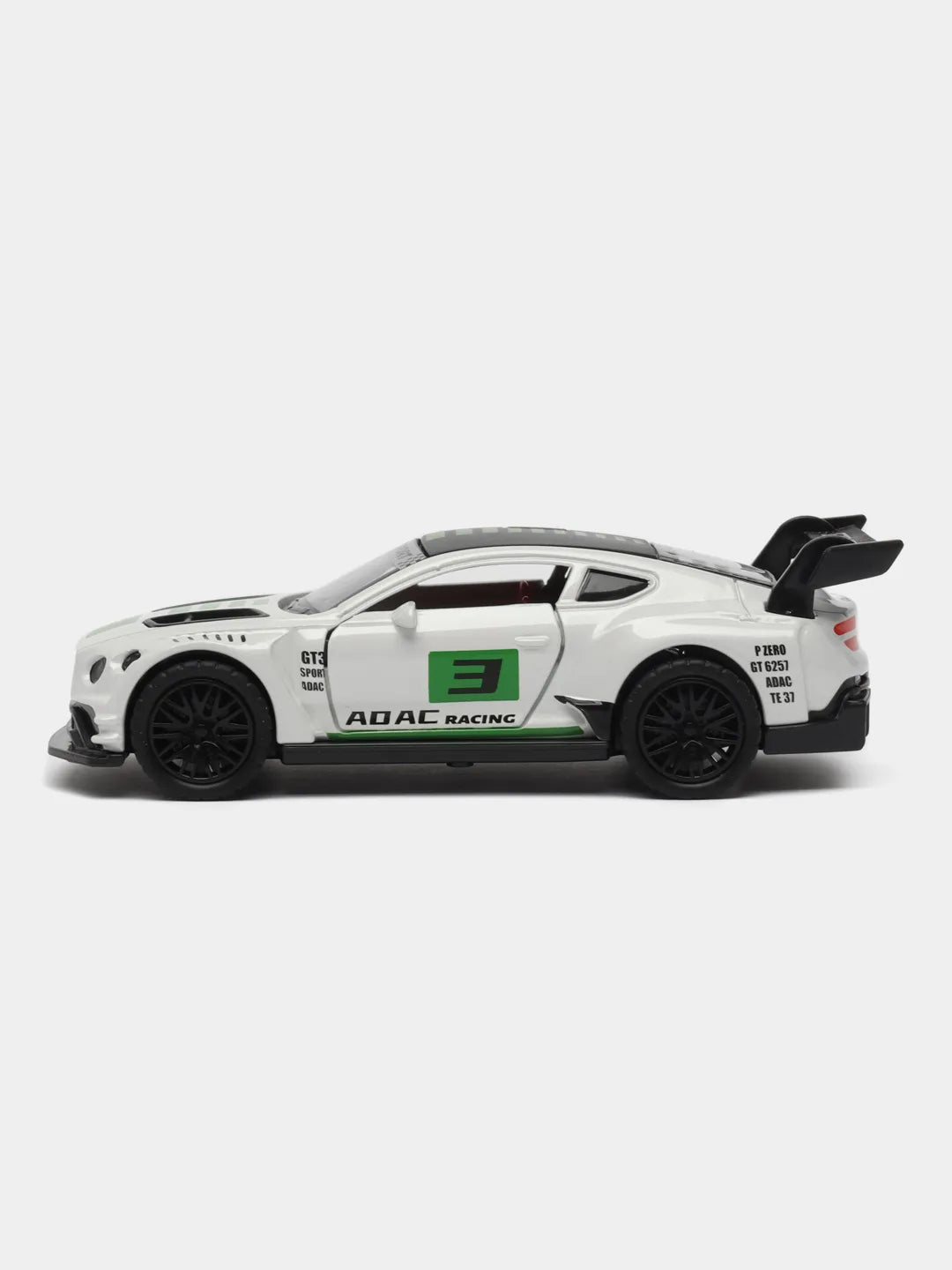 Bentley CONTINENTAL GT3 White and Green 1:36 Scale