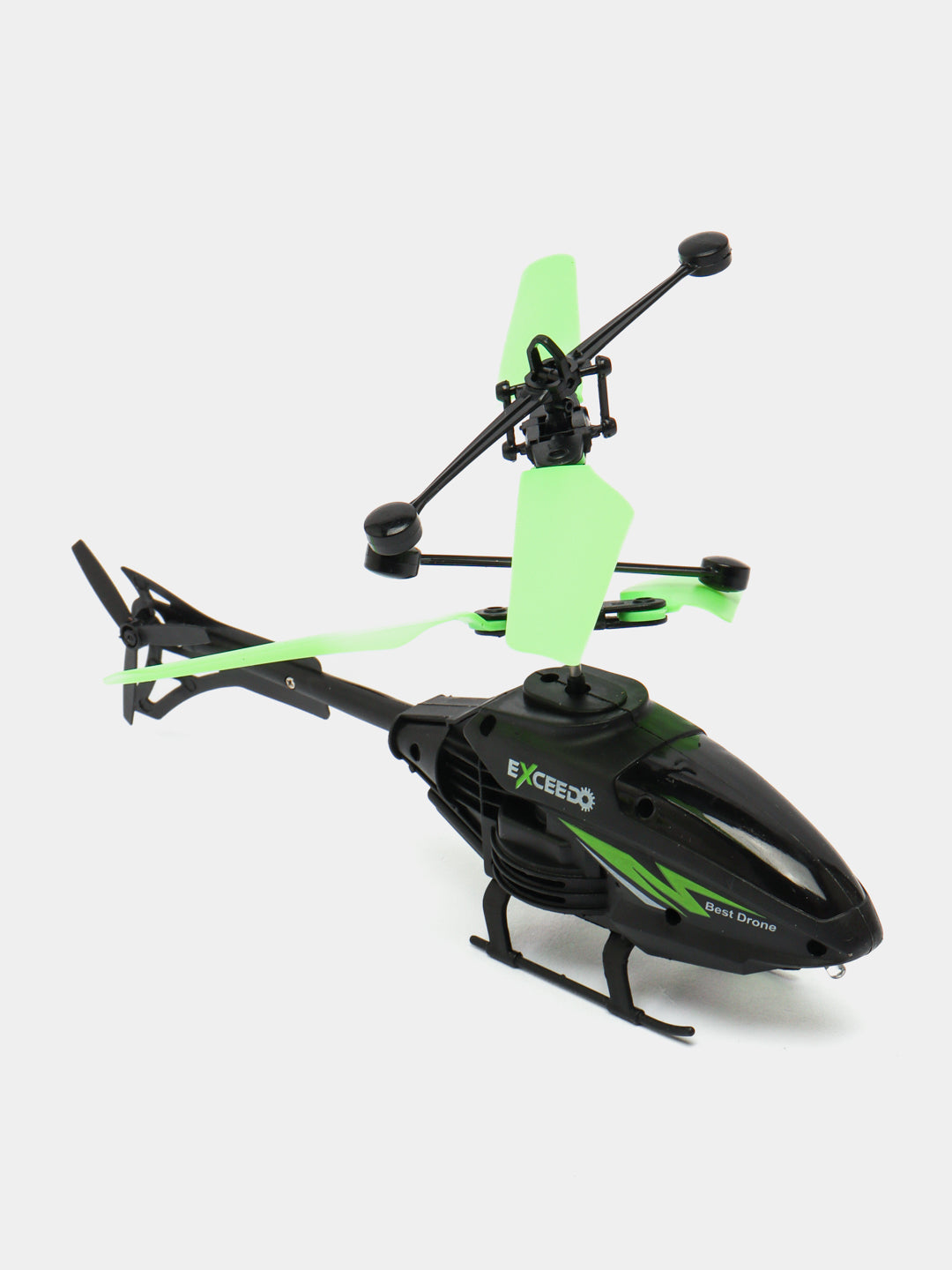 Flying Helicopter with Hand Gravity Sensor, Remote Control Helicopter Toy, Charging Helicopter with 3D Light & Safety Sensor GREEN