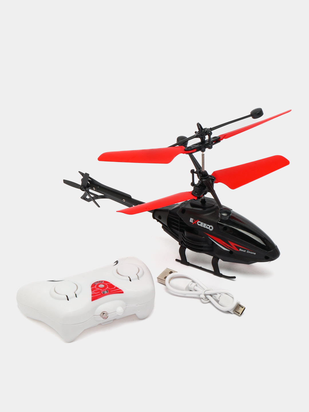 Flying Helicopter with Hand Gravity Sensor, Remote Control Helicopter Toy, Charging Helicopter with 3D Light & Safety Sensor RED