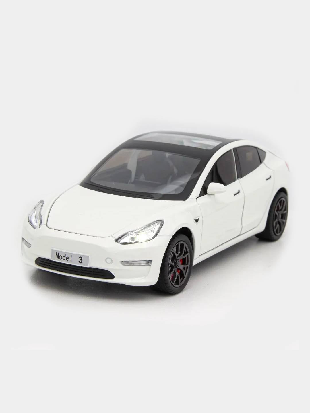 Tesla Model 3 Metal Diecast Car 1:24 scale model white