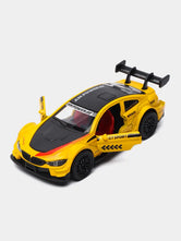 BMW M4 Sports Car Yellow and red 1:36 Scale