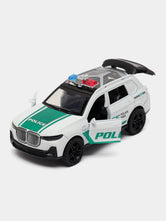 BMW X7 POLICE WHITE 1:36 Scale