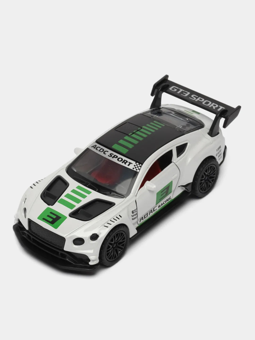 Bentley CONTINENTAL GT3 White With Print 1:36 Scale