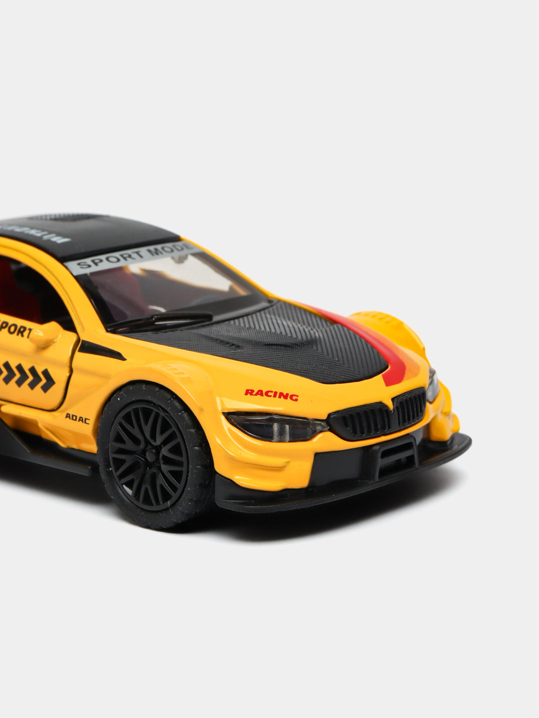 BMW M4 Sports Car Yellow and red 1:36 Scale