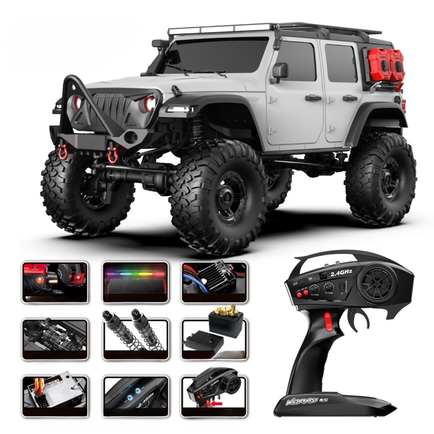 Radio controlled trophy Yikong 4102 crawler Rubikon (Concrete Gray) RTR scale 1:10 2.4G